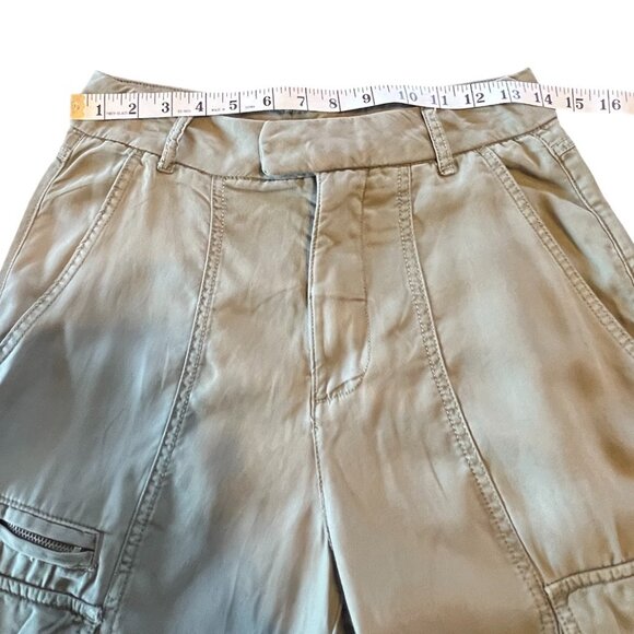 SO Green Khaki Wide Leg High Waisted Cargo Pants - Picture 8 of 9